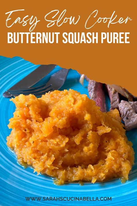 This is the easiest way to make butternut squash. Easy Slow Cooker Butternut Squash Puree is a simple, flexible recipe. Easy Squash Recipes, Slow Cooker Butternut Squash, Butternut Squash Puree, Squash Puree, Jerk Chicken, Roasted Brussel Sprouts, Easy Slow Cooker, Easy Weeknight Dinners, Family Favorite Meals