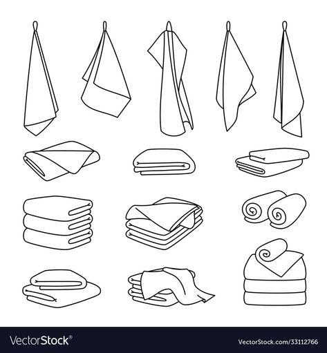 Gacha Towel Prop, Hanging Clothes Illustration, Towel Illustration, Towel Drawing, Bath Drawing, Towel Folds, Kitchen Vector, Bathroom Illustration, Bathroom Drawing