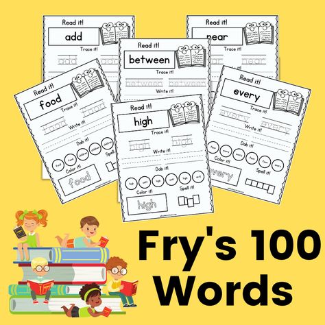 Fry Sight Word Flashcards Printable Free, Fry Word List Free Printable, Sign Language Worksheets, Fry Words Activities, Fry Words List, Sight Word Booklets, Sign Language Letters, Sight Word Stories, Asl Words