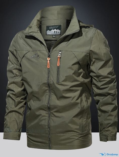 OrcaJump - Mens Bomber Jacket Waterproof Windproof Warm Street Daily Zipper Turndown Outerwear Solid Color Pocket Blue Army Green Khaki / Breath Product Description Outerwear Type Outdoor Jacket, Bomber Jacket Occasion Daily, Street Season Fall Function Breathable, Warm, Windproof, Waterproof Fabric Polyester Style Casual Pattern Solid Color Design Pocket Neckline Turndown Sleeve Length Long Sleeve Elasticity Inelastic Look After Me Hand wash, Machine wash Bust (cm) M: 108; L: 112; XL: 114; XXL: Mens Outdoor Jackets, Waterproof Clothing, Shower Diy, Rugged Men, Blue Army, Cargo Jacket, Men's Jackets, Blue Khakis, Outdoor Jacket