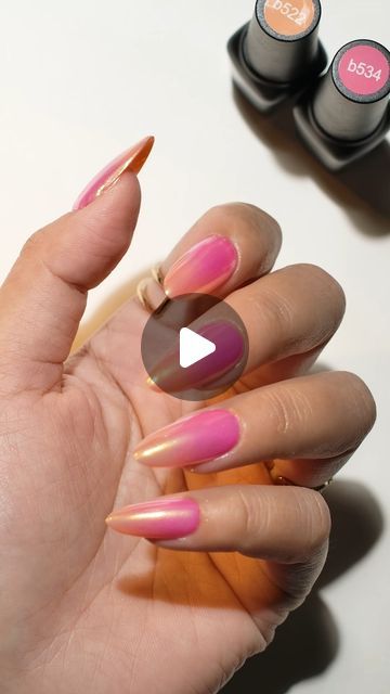 How To Ombre Gel Polish, Gel Polish Ombre Tutorial, Pink Ombre Nails Tutorial, Ombre Nails Videos Tutorial Step By Step, Glitter Gradient Nails Tutorial, Gradient Nails Tutorial, Aurora Nails, Gel Nail Polish Set, Nail Art Ombre