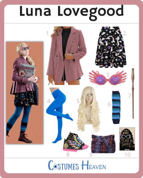 Luna Lovegood Shoes, Luna Lovegood Halloween Costume, Luna Lovegood Hair, Luna Lovegood Style, Luna Lovegood Outfits, Luna Lovegood Cosplay, Luna Costume, Luna Lovegood Spectrespecs, Luna Lovegood Costume