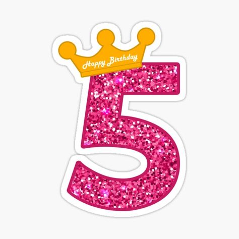 "5th Queens Crow Happy Birthday art for Girls" Sticker for Sale by melsens | Redbubble Happy Birthday Art, Birthday Art, Girl Stickers, For Girls, Happy Birthday, Queen, Birthday, For Sale, Art