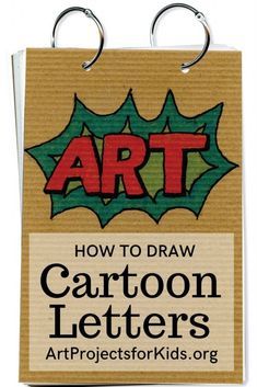 Cartoon Art Lessons, Lettering Drawing, Doodle Art Letters, Art Lessons Middle School, 4th Grade Art, Draw Cartoon, Art Journal Cover, Art Teaching, Easy Art Projects