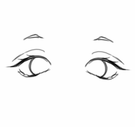 Eye Base Sketch, Eyes Drawing Easy Anime, Anime Eyes Base Drawing, Drawing Poses Eyes, Easy Eye Reference, Eyes Drawing Reference Simple, Simple Anime Eyes Drawing, Anime Face Base Drawing Reference, Head Refrence Anime