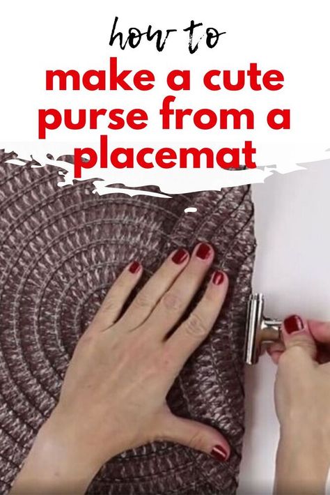 Placemat Purses How To Make, Placemat Bags Diy, Placemat Purse Diy, Placemat Crafts, Placemat Purse, Purse Diy, Plate Mat, How To Make Purses, Diy Fashion Accessories