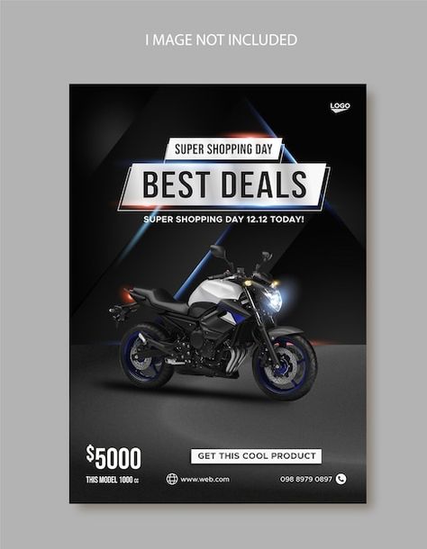 Sale Advertisement, Social Media Advertising Design, Bikes For Sale, Motorcycle Bike, Advertising Design, Premium Vector, Photoshop, Branding, Bike