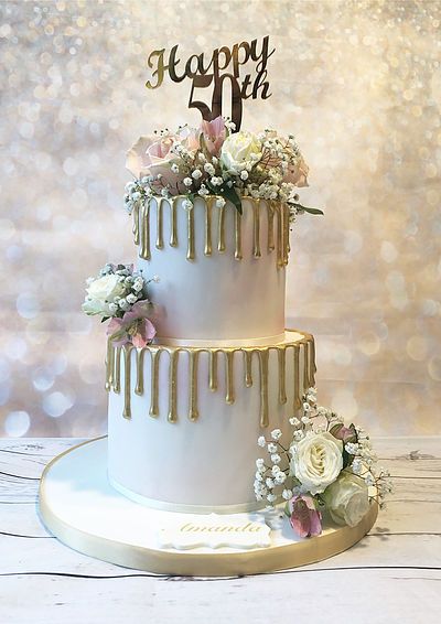 2 Tier 50th Birthday Cake For Women, Birthday Cake For 50 Year Old Women, Two Tier 50th Birthday Cake, Cakes For 50th Birthday For Women, Cake For 50th Birthday For Women, 50th Cake For Women, 50th Birthday Ideas For Women Cakes, 50 Th Birthday Cakes For Women, 2 Tier Birthday Cake For Women