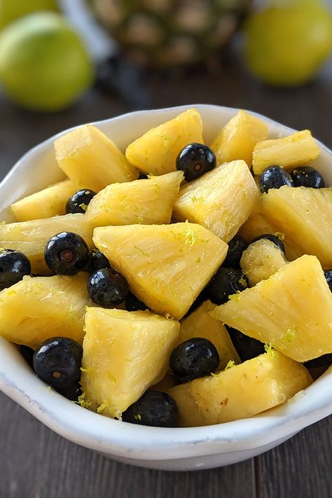 Pineapple Fruit Salad Blueberry Fruit Salad, Pineapple Fruit Salad, Different Kinds Of Fruits, Blueberry Mojito, Pineapple Salad, Smoked Sausage Recipes, Blueberry Fruit, Kinds Of Fruits, Pineapple Fruit