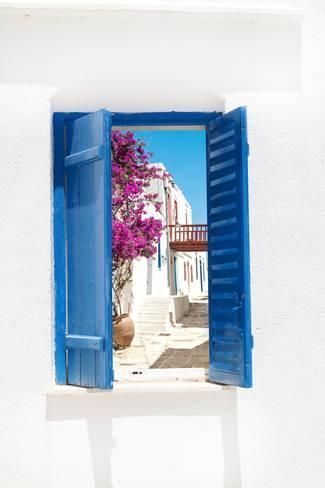 #myfirstshuffle
#greece
#summer
#inspo Mykonos Island Greece, Greece Landscape, Grecia Santorini, Greece Painting, Greek Paintings, Greek Decor, Greek Blue, Samar, Beautiful Doors