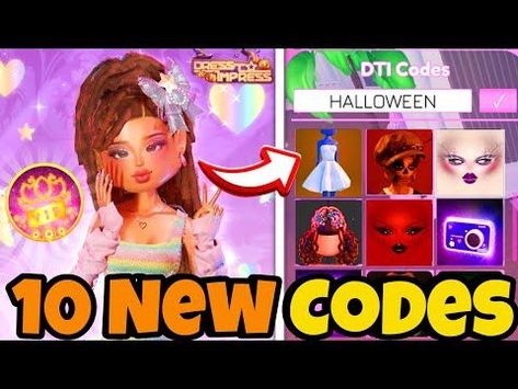 HOW TO GET ALL 10 NEW *SECRET* CODES AND *FREE VIP* IN DRESS TO IMPRESS | ROBLOX DTI CODES 🤫 - YouTube How To Put Roblox Codes, Dress To Impress Di Codes, New Dress To Impress Codes, Dti Codes New, Dti Codes, Dti Hacks, Roblox Ideas, All Codes, Secret Code