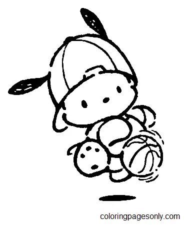 Pochacco Coloring Pages, Pochacco Drawing, Calendar Themes, Playing Soccer, Coloring Sheets For Kids, Blind Bag, Blind Bags, Coloring Book Art, Cute Coloring Pages