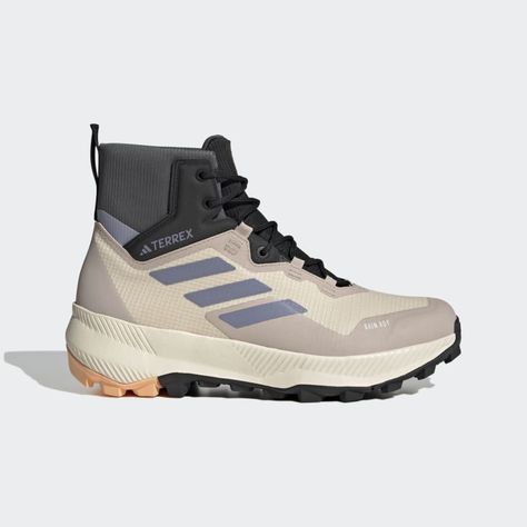 adidas TERREX WMN MID RAIN.RDY Hiking Shoes - Beige | Women's Hiking | adidas US Adidas Terrex Woman, Stella Mccartney Backpack, Adidas Hiking Shoes, Hiking Shoes Women, Weekend Hiking, Hiking Sneakers, Adidas Shoes Women, Mens Boots Fashion, Adidas Terrex