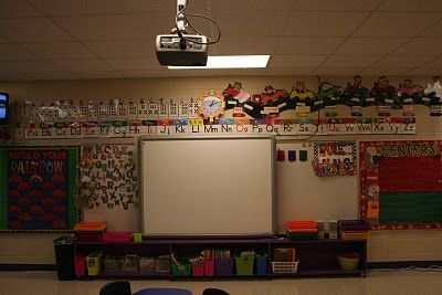 build under my white board Sideways Bookshelf, Promethean Board, Classroom Arrangement, Teaching Organization, Classroom Tour, Classroom Layout, Focus Wall, Classroom Organisation, Classroom Storage