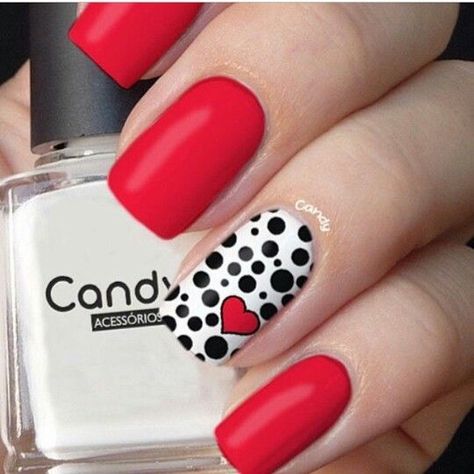 63 Stunning Spring Nail Designs and Spring Nails You Have to Copy This Year | Summer Nails 2023 Nails Valentine, Valentine Nail Art, February Nails, Nail Designs Valentines, Makijaż Smokey Eye, Dots Nails, Cute Gel Nails, Nails Simple, Nail Designs Glitter