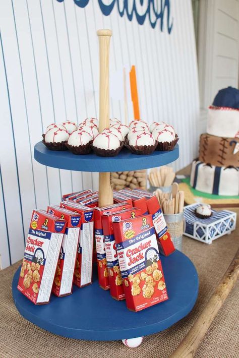 Fun treats at a baseball birthday party! See more party ideas at CatchMyParty.com! Baseball Birthday Party Ideas, Baseball Theme Birthday, Baseball First Birthday, Baseball Theme Party, Boys First Birthday Party Ideas, Boys 1st Birthday Party Ideas, Baby Boy 1st Birthday Party, Baseball Birthday Party, Party Snack