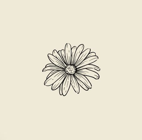 Daisy Stamp Tattoo, Flower Tattoo Stencils, Daisy Tattoo Designs, Daisy Flower Tattoos, Earthy Tattoos, Tattoo Lettering Styles, Daisy Tattoo, Small Flower Tattoos, Back Tattoos For Guys