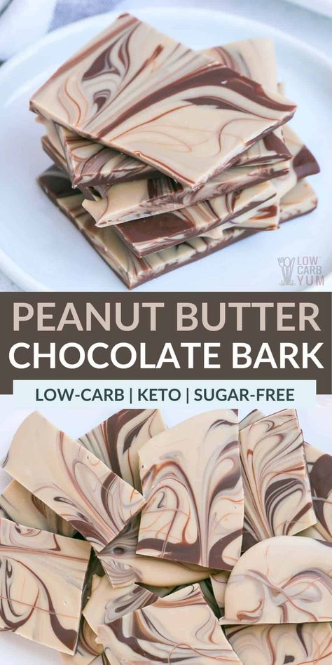 Sugar Free Truffles, Peanut Butter Chocolate Bark, Homemade Chocolate Peanut Butter, Peanut Butter Bark, Low Carb Candy, Low Carb Peanut Butter, Keto Candy, Sugar Free Candy, Keto Sweets