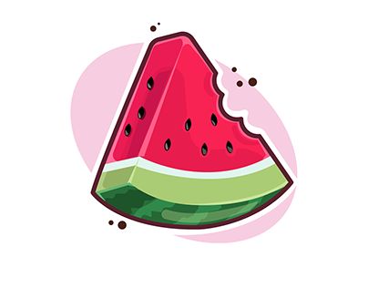 Watermelon Illustration Cute, Watermelon Logo, Diy Badges, Watermelon Drawing, Watermelon Cartoon, Watermelon Vector, How To Draw Anything, Watermelon Illustration, Watermelon Man