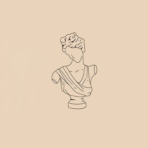 Greek Goodness Tattoo, Statue Tattoo Minimal, Aphrodite Tattoo Line Art, Greek Goddess Tattoo Simple, Troy Tattoo Achilles, Athena Bust Tattoo, Greek Bust Tattoo Minimalist, Greek Mythology Tattoos Aphrodite, Aphrodite Bust Tattoo