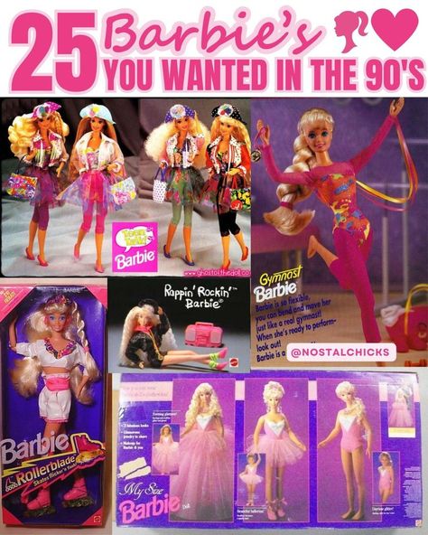 Barbie Long Hair, 90s Nostalgia Aesthetic, 90s Toys Nostalgia, 1980s Barbie Dolls, My Size Barbie, 90s Theme Party Outfit, Nostalgia Toys, 1980s Barbie, Barbie 1990