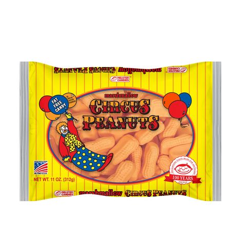 Melster Candies Fat Free Marshmallow Circus Peanuts, 11 OZ Bag - Walmart.com Circus Peanuts Candy, Lucky Charms Shapes, Circus Peanuts, Peanut Candy, Free Candy, Fat Free, Chocolate Flavors, Lucky Charm, Lollipop