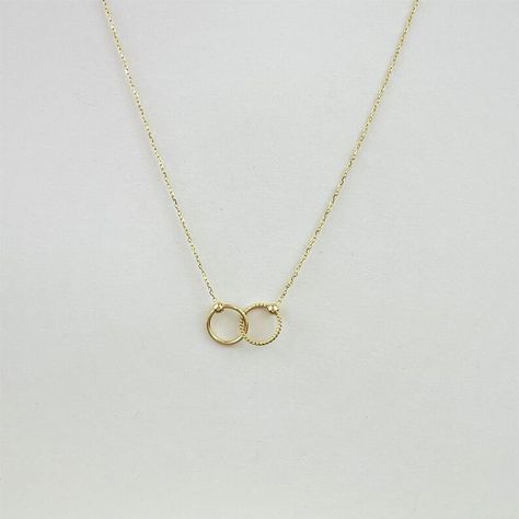 14k Gold Circle Necklace, Gold Double Ring Necklace,Karma Circle Necklace,Eternity Necklace,Linked Rings Necklace ,Enterwined Circel Pendant Linked Rings, Eternity Necklace, Gold Circle Necklace, Karma Necklace, Gold Necklace Simple, Rings Necklace, Linking Rings, Gold Circle, Double Ring