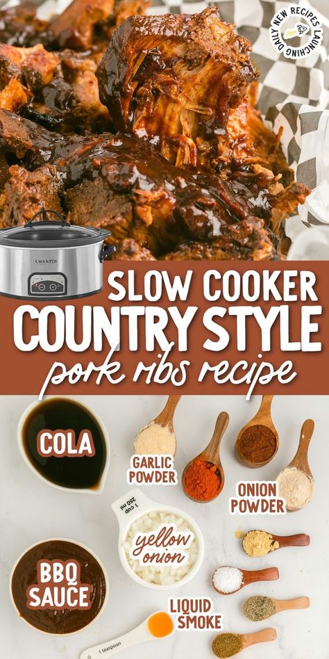 Slow Cooker Country Style Ribs Pulled Pork Country Style Ribs, Bone In Country Ribs Crock Pot, Tender Country Style Ribs, Marinade For Country Style Pork Ribs, Bone In Ribs Crockpot, Country Spare Ribs Crock Pot, Crock Pot Country Style Pork Ribs, Pork Short Ribs Recipe Crock Pots, Country Style Ribs In Crock Pot