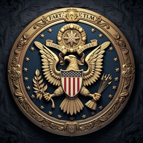 Presidential Seal - Subscribe to our newsletter for daily generative AI art content. #MidJourneyAIart #MidJourney #nft #AI #art #painting #nftartist #AIartgallery #DigitalArt #artwork #AIart #generativeart #GenerativeAI American Flag Wallpaper Iphone, Art Content, Presidential Seal, Harley Davidson Wallpaper, American Flag Wallpaper, Flag Wallpaper, Dreadlock Hairstyles For Men, 3d Cnc, Dreadlock Hairstyles