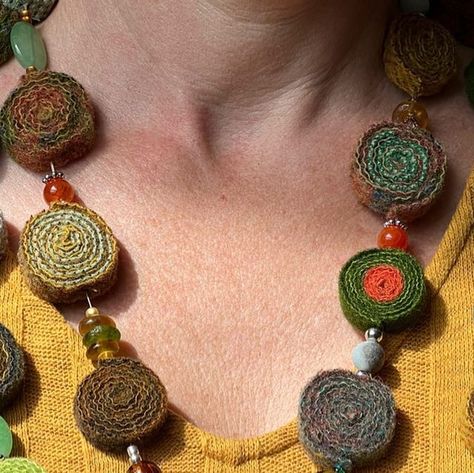 The Mill Fibre Art on Instagram: "We have been busy making wool jewelry for @feastoffibreerin This technique is called wool quillies. Come and visit our tent this Saturday, August 5 at the Erin Fairgrounds from 10-4. #fibre #wool #jewelry #feastoffibre #erin" Quillies Wool, Wool Quillies, Standing Wool, Wool Jewelry, Felted Jewelry, Penny Necklace, Felt Jewelry, Wool Projects, Fibre Art