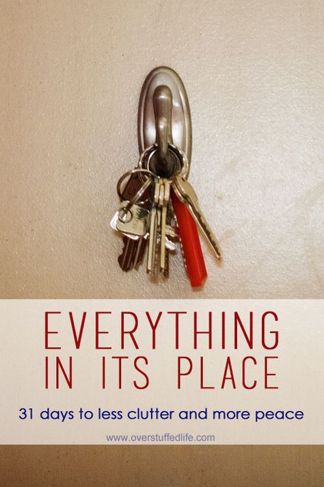 The number one tip to having an organized home: Everything must have a place and everything must be in its place. Find more peace and calm by following this simple rule. #overstuffedlife Clutter Control, A Place For Everything, Deep Cleaning Tips, Household Organization, Organize Declutter, Simple Life Hacks, 31 Days, Life Organization, Cleaning Organizing