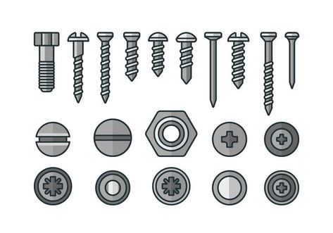 Screws, nuts and rivets icons Legend Symbol, Store Logo, Shoe Designs, Nut Bolt, Oxford Shoe, Screws And Bolts, Creative Ads, Hardware Store, Rivets