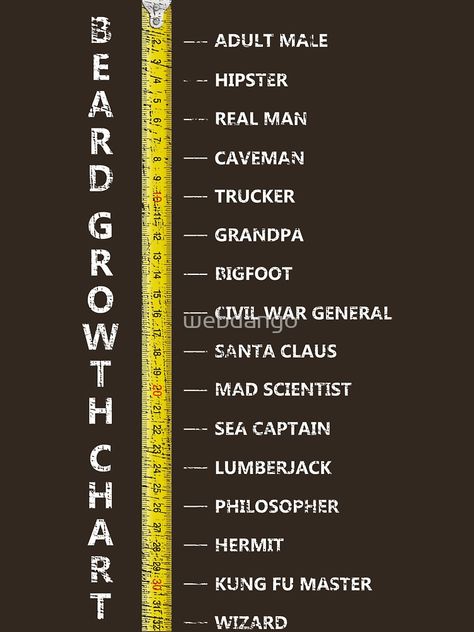 "Mens Beard Length Growth Chart Ruler T-Shirt " T-shirt by webdango #Aff , #Ad, #Length, #Growth, #Mens, #Beard Beard Length Chart, Beard Length, Mens Beard, Beard Humor, Growth Chart Ruler, Sea Captain, Hipster Man, Beard Styles For Men, Beard Growth