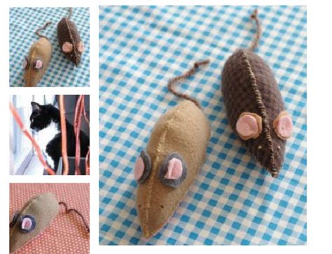 Image source: craftstylish.com Stuffed Mice, Mouse And The Motorcycle, Felt Cat Toys, Handmade Cat Toys, Catnip Mouse, Diy Cat Toys, Cat Ideas, Mouse Toy, Sewing Stuffed Animals