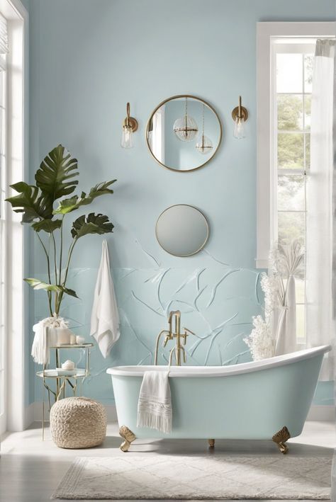 SherwinWilliams, Icy, Coolest Shades, Space Icy Sherwin Williams Paint, Sherwin Williams Icy, Sherwin Williams Tradewind, Calming Paint Colors, Cozy Den, Blue Kitchen Cabinets, Modern Color Schemes, Shore House, Blue Paint Colors