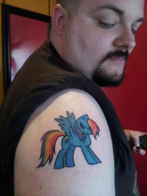 Rainbow Dash Tattoo by darthhorus.deviantart.com on @DeviantArt My Little Pony Tattoo, Mark Tattoo, Geek Tattoo, Magic Tattoo, Tattoo Fails, Dream Tattoos, Ankle Tattoo, Skin Art, Rainbow Dash