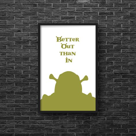 Excited to share the latest addition to my #etsy shop: Shrek Inspired "Better Out than In" 11X17 Print https://etsy.me/3nHJ169 #shrek #bathroom #silhouette #betteroutthanin Shrek Room Decor, Shrek Bathroom, Shrek Silhouette, Shrek Nursery, Shrek Painting, Shrek Art, Shrek Birthday Party, Shrek Rave, Shrek Halloween