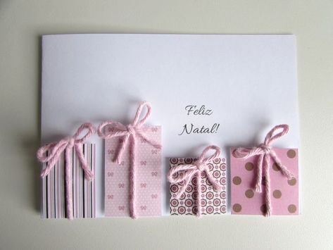 Pink Christmas Cards Handmade, Birthday Card Drawing, Card Inspo, Birthday Card Craft, Christmas Card Art, 카드 디자인, Homemade Christmas Cards, Christmas Card Crafts, Pink Cards