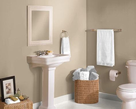 **Sherwin Williams Barcelona Beige SW 7350 Barcelona Beige, Beige Bedrooms, Bathroom Ideas Beige, Repose Gray Sherwin Williams, Townhouse Ideas, Mold In Bathroom, Color Combinations Paint, Room Wall Colors, Purple Bathrooms