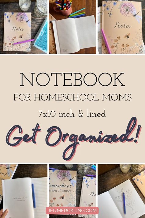 Floral Notebook: Companion to Homeschool Lesson Planner | Jen Merckling Homeschool Journal, Homeschool Lesson Planner, Floral Notebook, Mom Printable, Lesson Planner, Homeschool Planner, Homeschool Lesson, Planner Notebook, Homeschool Organization