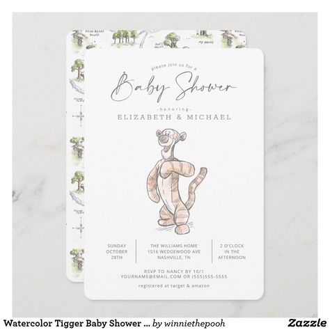 Invitation Disney, Unique Baby Shower Themes, Winnie The Pooh Baby Shower, Disney Baby Shower, Gender Neutral Baby Shower Invitations, Woodland Baby Shower Invitations, Simple Baby Shower, Pooh Baby, Boy Baby Shower Themes