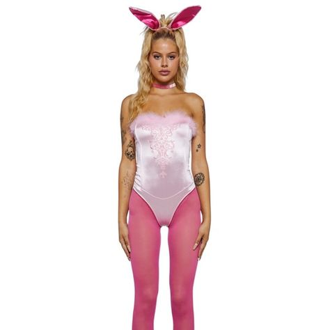 LAWFUL BUNNY COSTUME SET Legally Blonde Bunny Costume, Pink Playboy Bunny Costume, Legally Blonde Costume, Legal Jargon, Pink Bunny Costume, Bunny Movie, Costumes Scary, Playboy Bunny Costume, Bunny Halloween Costume