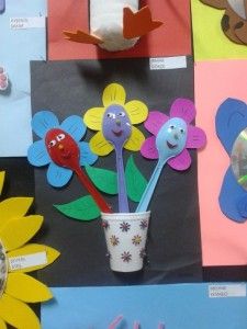 This page has a lot of free plastic and wooden spoon craft idea for kids,parents and preschool teachers Diy – Velikonoce, Paper Cup Crafts, Spoon Crafts, Folding Origami, Spring Crafts For Kids, Wine Bottle Diy Crafts, Cup Crafts, Mothers Day Crafts For Kids, Daycare Crafts