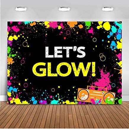 Neon Party Decorations, Neon Party Supplies, Spring Dance, Splash Party, Glow Birthday, Outdoor Party Decorations, Glow Party, Birthday Party Banner, Party Background