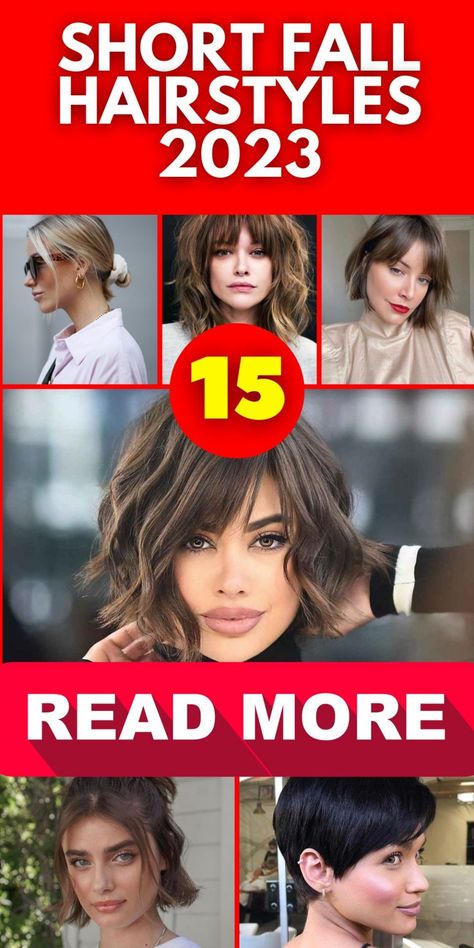 Short Fall Hairstyles 2023 15 Ideas: Embrace the Latest Trends Short Fall Hairstyles, Fall Bob Hairstyles, Voluminous Pixie, Hairstyles For 2023, Layered Haircuts With Bangs, Chic Short Hair, Thick Wavy Hair, Layered Bobs, Fall Hairstyles