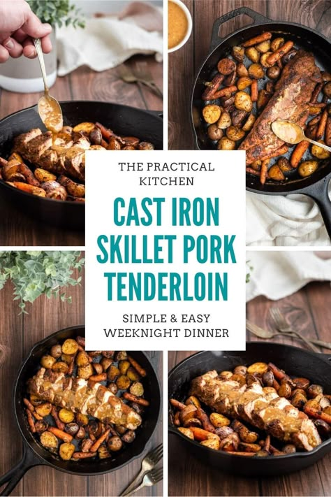 This paprika pork tenderloin uses ingredients you probably already have in your pantry and cooks all in one cast iron skillet for easy cleanup. Make sure you remove the silverskin from the pork before seasoning, and give it time to rest before slicing. Pork Tenderloin Stovetop Recipes, Classic Skillet Pork Tenderloin 12 Tomatoes, Cast Iron Pork Loin, Pork Loin Cast Iron Skillet Oven, Pork Tenderloin Recipes In Cast Iron Skillet, Pork Tenderloin Skillet Recipes, Pork Tenderloin Recipes On Stove Top, Pork Loin Skillet Recipes, Stovetop Pork Tenderloin