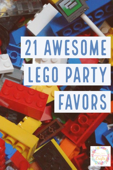 Lego Favors Ideas, Lego Birthday Goodie Bags, Lego Birthday Favors, Lego Goodie Bags, Lego Party Favors For Kids Birthday, Lego Party Favors Diy, Lego Party Favor Ideas, Lego Gift Bags, Lego Party Favor