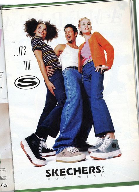 1990's skechers shoe ad Early 2000s Fashion, Look Retro, Seventeen Magazine, Moda Retro, 1990s Fashion, Fashion Catalogue, 2000s Fashion, Y2k Fashion, Look Cool