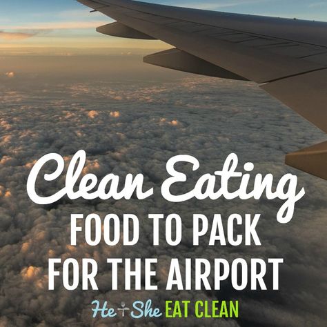 Traveling soon? Stay on track with your health and fitness goals by packing your own food for the plane or airport. #travel #roadtrip #healthy #heandsheeatclean #eatclean #adventure #cleaneating Healthy Travel Food, Airport Food, Airplane Food, Plane Food, Travel Airport, Snacks Under 100 Calories, Health And Fitness Goals, Under 100 Calories, Healthy Sweet Snacks