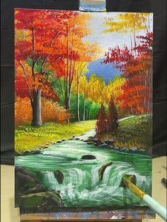 Landscape Painting Tutorial, Canvas For Beginners, Canvas Painting Ideas, Canvas Painting Tutorials, Easy Canvas Painting, Landscape Art Painting, Painting Art Lesson, 수채화 그림, Canvas Painting Diy